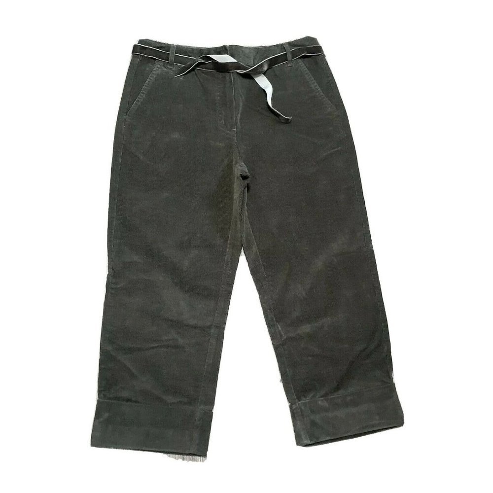 Talbots Women's Corduroy Capri Pants~ Sz 6 ~ Green